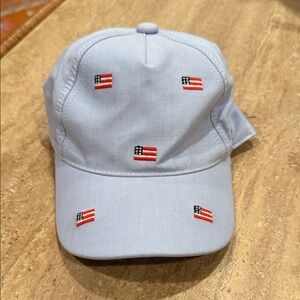 Janie and Jack American Flag Embroidered Hat 2-3T